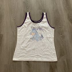 Disney Vintage Eeyore white tank top