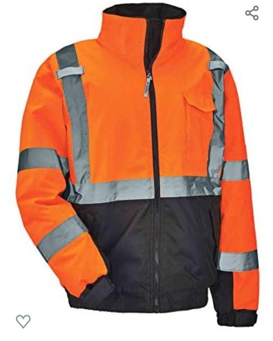 High Visibility Reflective Winter Bomber Jacket