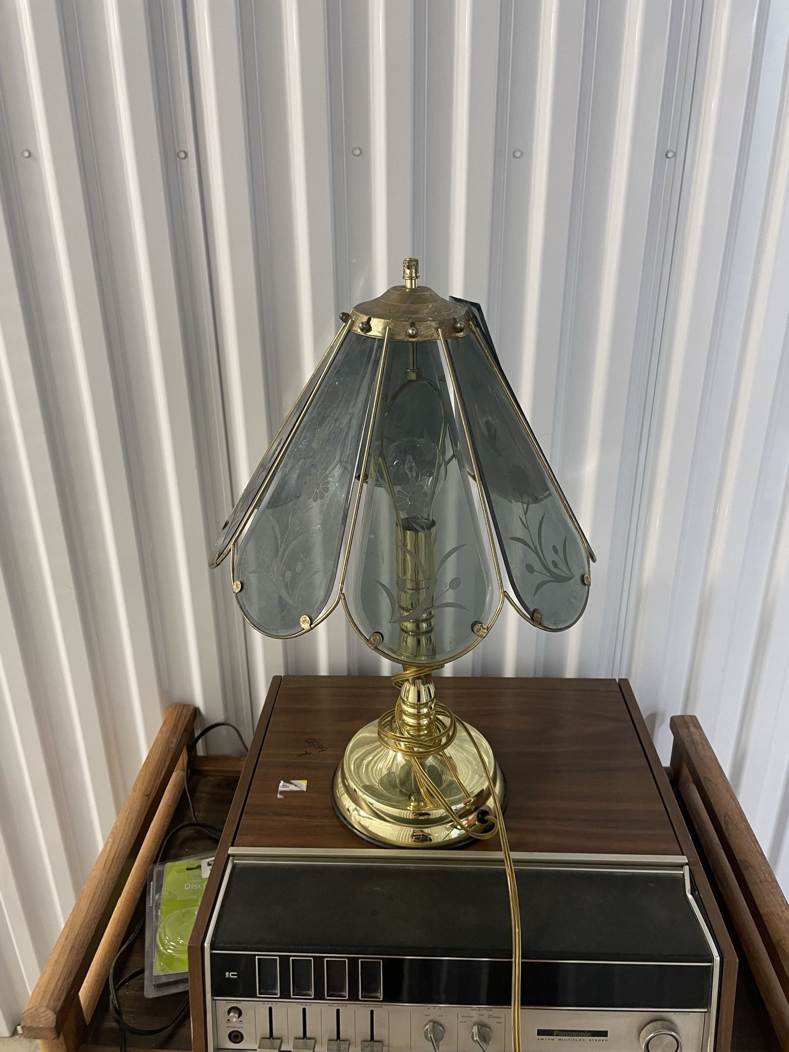 Vintage Glass Art Deco Lamp