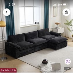 Avrilynn 120” Upholstered Cloud Sofa W/Ottoman