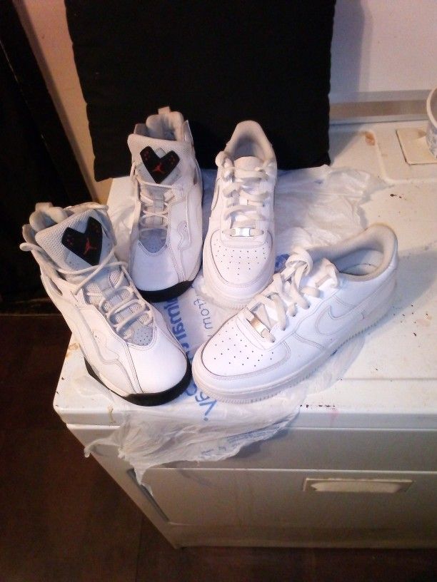White Air Force 1s & Jordans