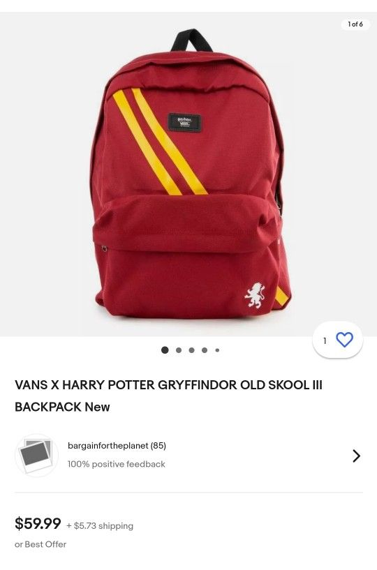 Harry potter vans backpack hotsell