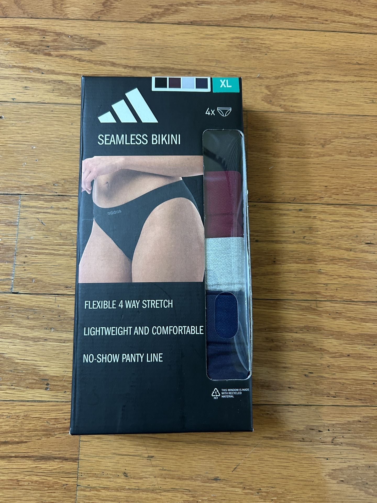NWT Adidas women seamless bikini underwear 4 packs Size XL