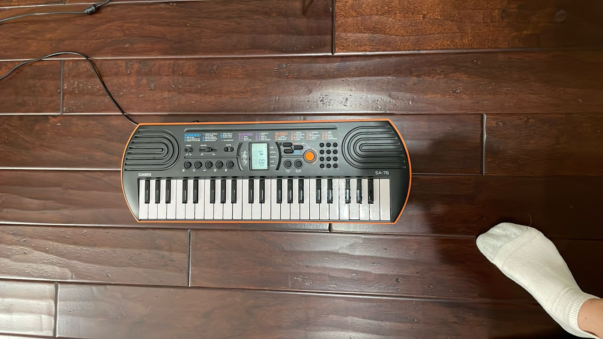 Casio SA-76 Mini Keyboard Black & Orange