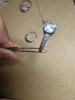 A bunch of silver rings all ranging from 15 to 35