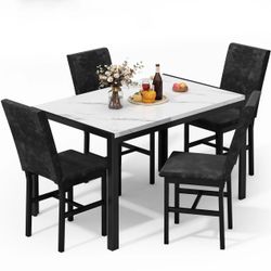 5- piece Marble Dinning Set 