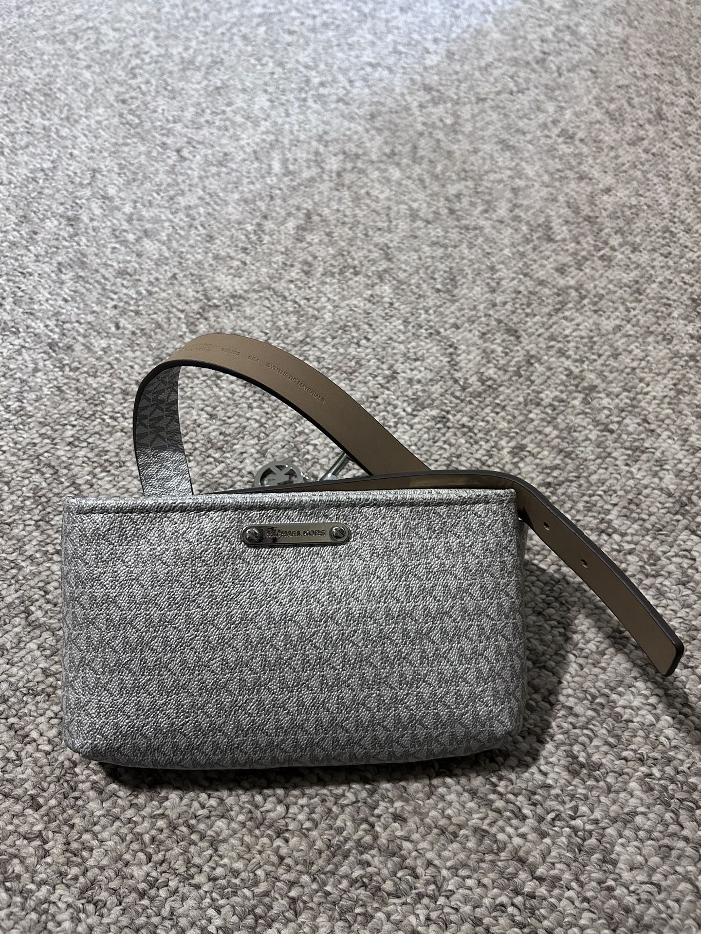 MK Silver/White Fanny Pack