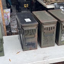 Authentic Used Ammo Cans 12 Total.  4 Different Sizes. 