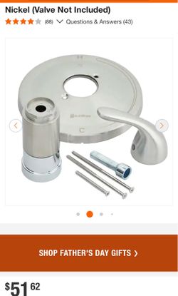 Handle Valve Trim Kit in Brushed Nickel (Valve Not Included)