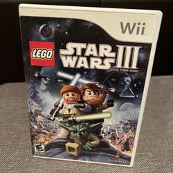 WII Game Lego Star Wars 3 The Clone Wars Pre owned. In great condition 