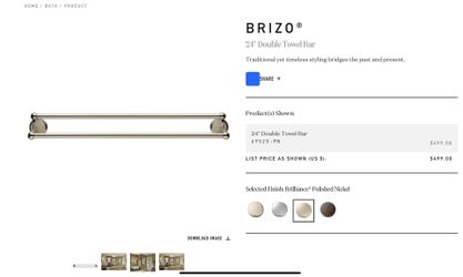 Brizo 24” Double Towel Bar