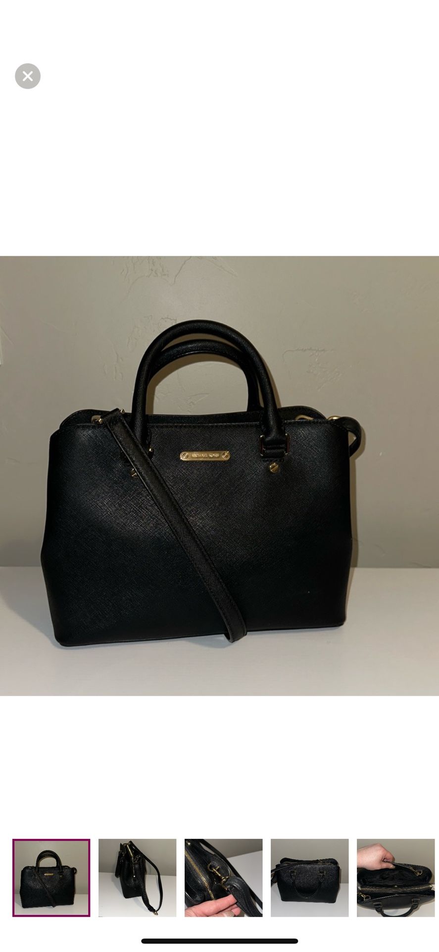 Michael Kors Black Saffiano Leather Two Way Bag