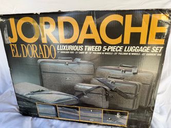 Luggage Set  El Dorado Luxurious Tweed 5-Piece Luggage Set, Style #5300, in its original box. Per the box, the set includes: 17"