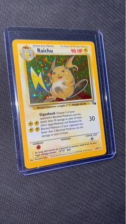 Pokemon Cards Fossil Raichu Holo