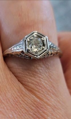 Edwardian Filigree 1920's Grandma's  wedding ring