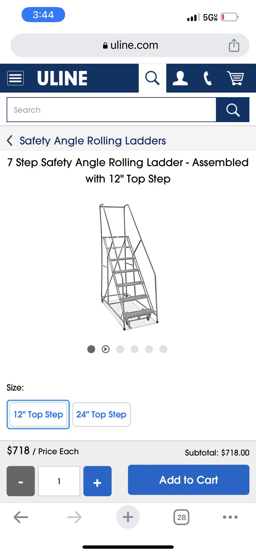 7 Step ULine Warehouse Rolling Ladder for Sale in Los Angeles, CA - OfferUp