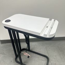 Side Table with 2 USB Charger and Device Stand Features 