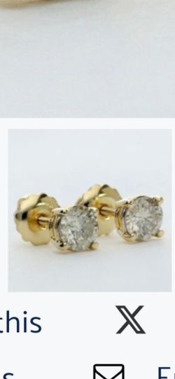 Diamond 14k Earrings 