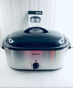 New Other AROMA 22Qt. Roaster Oven With Self Basting Lid, Stainless Steel