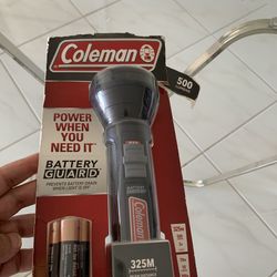 Coleman Black Flashlight with Red Accents