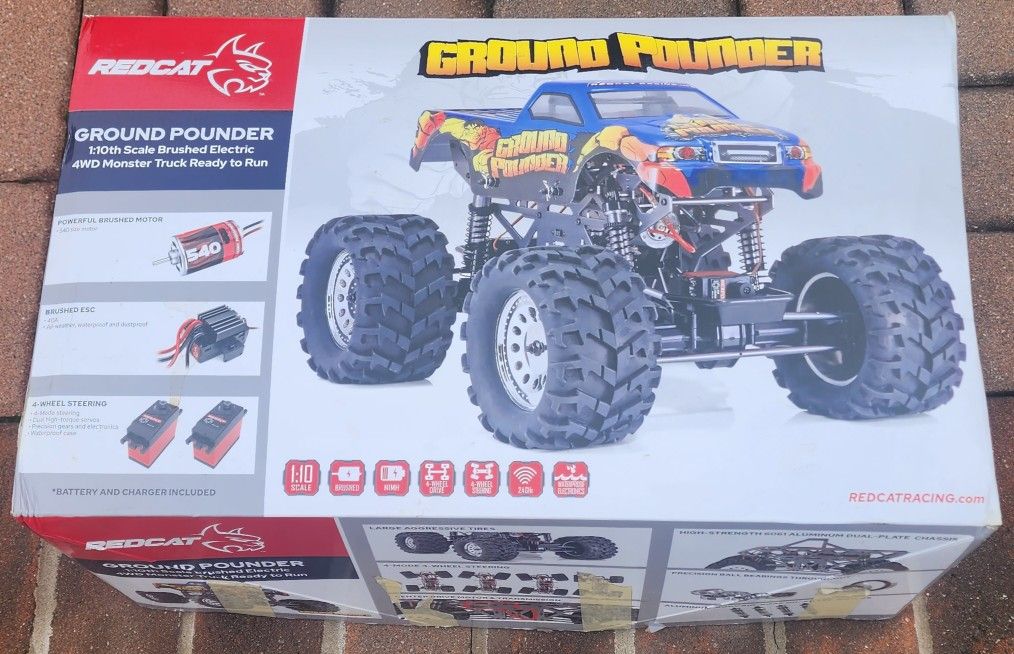 Red Cat Rc Ground Pounder 1/10 Monster Truck