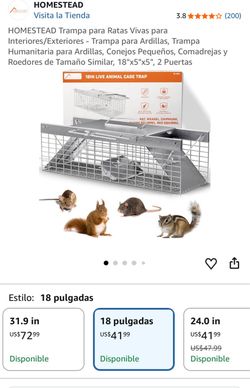 Homestead Live Animal Cage Trap with Handle Guard
