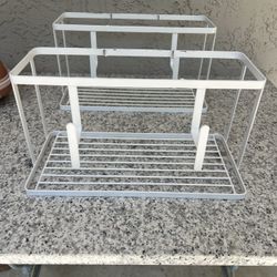White Steel Storage Rack or Shelf (total 2)