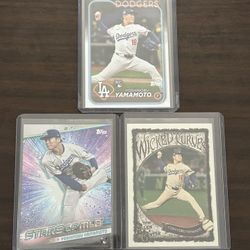 Dodgers Yoshinobu Yamamoto MVP RC’s (3) Card Lot