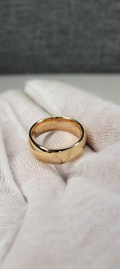 Mens Rose Gold Colored Tungsten Wedding Band, Ring Size 7, 8, 9, 10, 11, 12 & 13