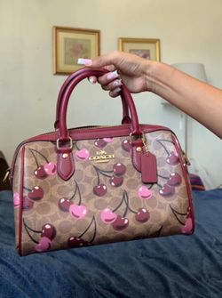 COACH rowan cherry purse