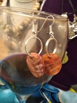 Mussel shell earrings