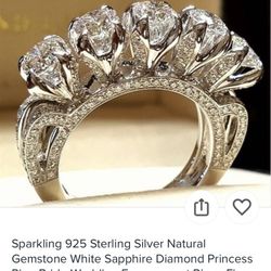 New 5 Stone Sterling Silver Ring