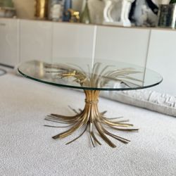 Sheaf Wheat Coffee Table Collectable Vintage Hollywood Regencey  