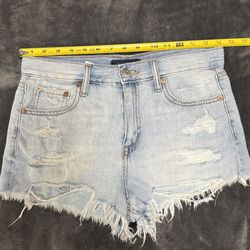 Aeropostale Vintage High Rise Distressed Denim Shorts