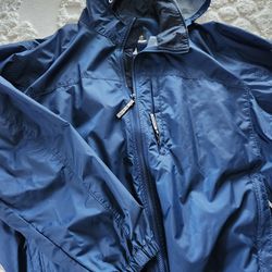 Men's blue Columbia XL unlined windbreaker jacket