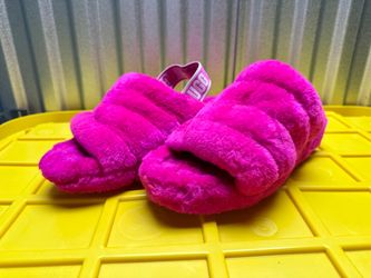 UGG Fluff Yeah Slide Slippers Hot Pink