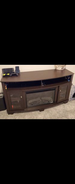 Electric fireplace TV stand
