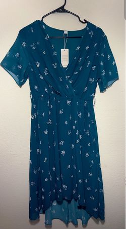Summer Dresses for Women 2026 Floral Chiffon Dress Casual Short Sleeve Empire Waist Midi Dress Beach Vacation Outfits