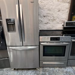 30 Inch Fridge Whirlpool 3 Door And Electric Stove 