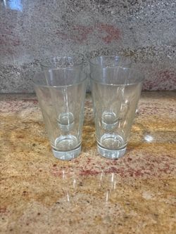 Set of 4 Clear Glass Tumblers