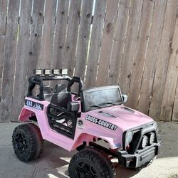 Pink Kids Ride On Jeep 