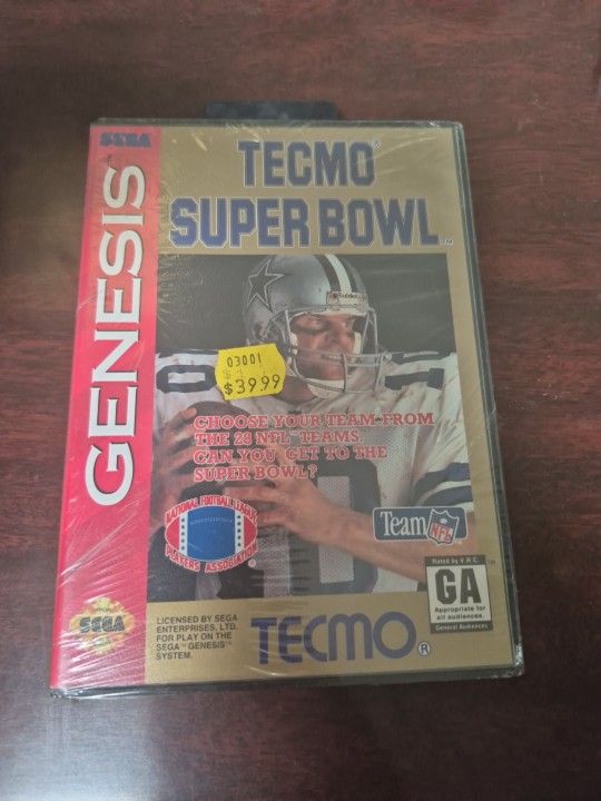 Brand New Factory Sealed Tecmo Super Bowl Sega Genesis