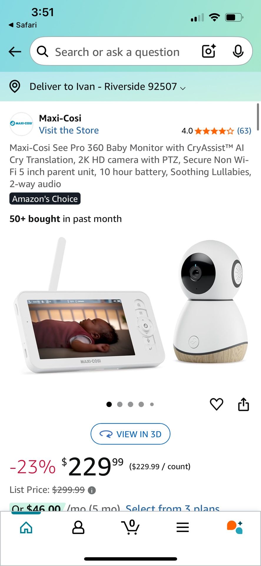 Maxi Cosi See Pro 360 Baby Monitor