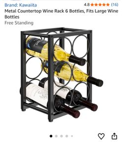Kawaiita Metal Countertop Wine Rack 6 Bottles
