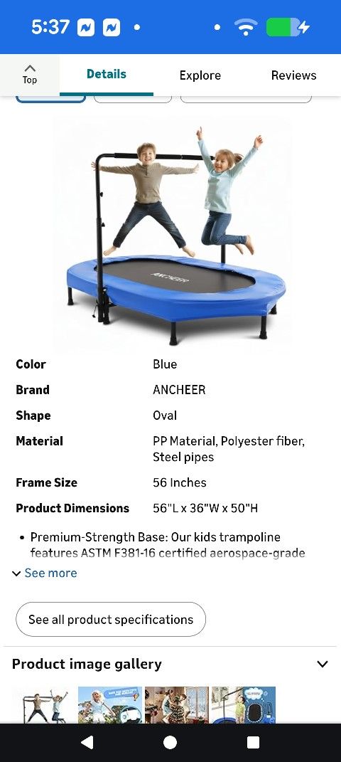Ancheer Mini Trampoline