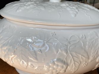 White Covered Dish