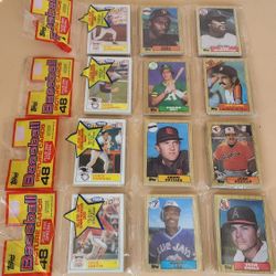 4 1987 Topps Baseball Rack Pack