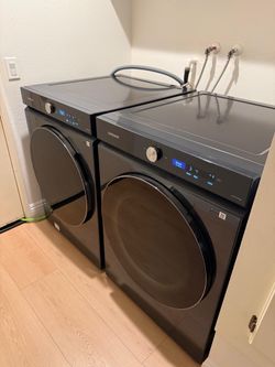 Samsung Bespoke 5.3 cu. ft. Front Load Washer and Bespoke 7.6 cu. ft. Gas Dryer
