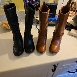 2 Pairs Girls Size 13 Boots 