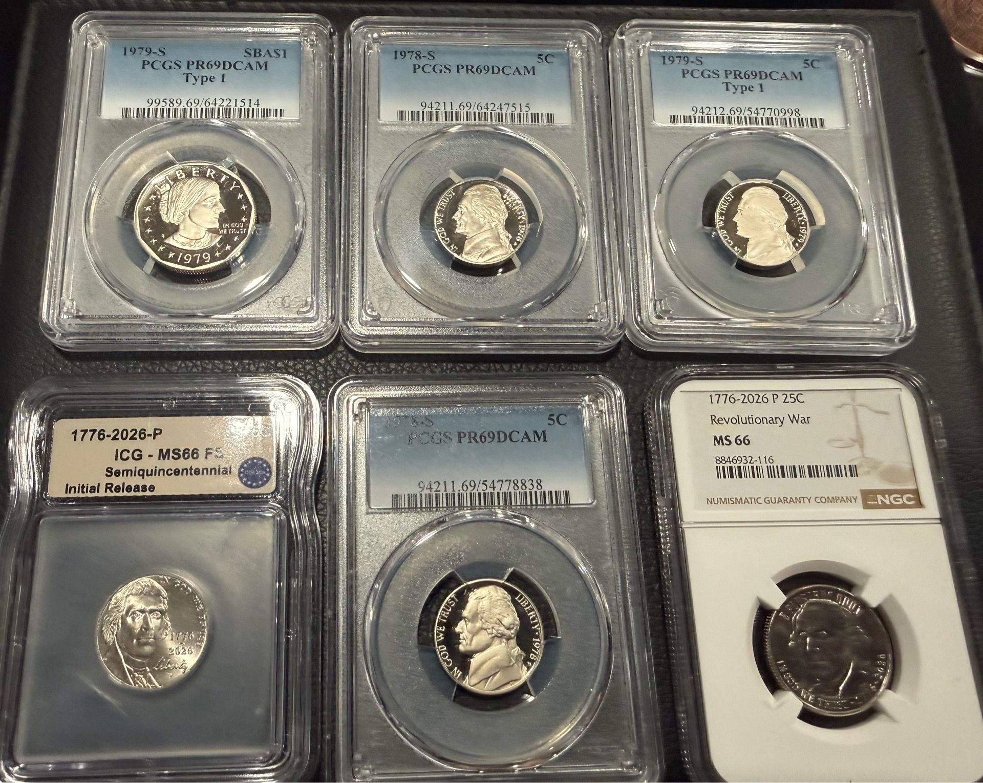 PCGS, NGC and ICG GRADED PR 69 DCAM LOT